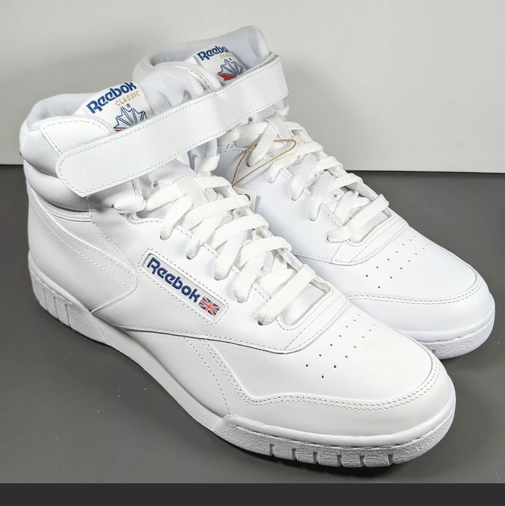 Reebok Ex O Fit Hi Sneakers Shoes Men's Size 9.5 White